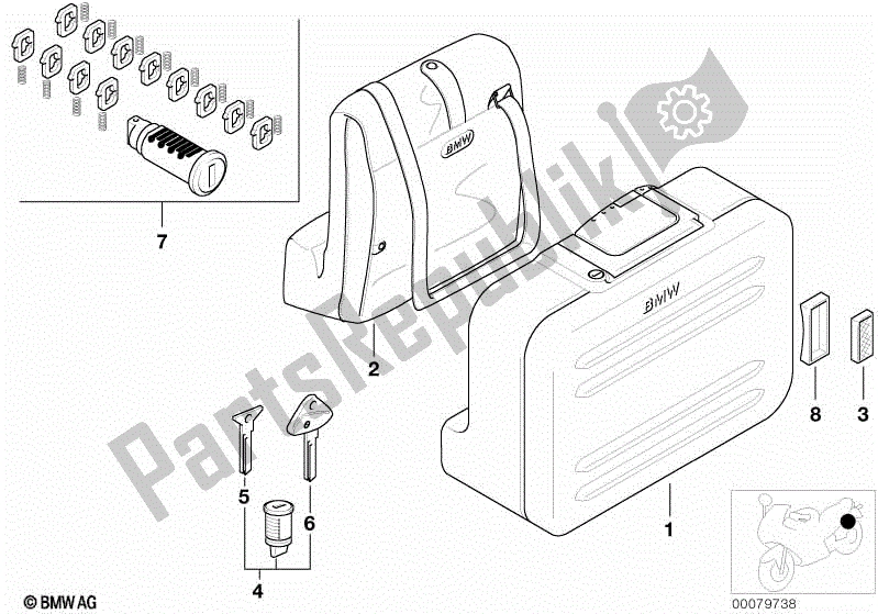 Todas las partes para Caso Vario de BMW G 650 GS R 131 2008 - 2010