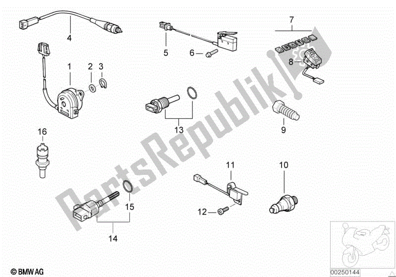 Toutes les pièces pour le Divers Interrupteurs du BMW G 650 GS R 131 2008 - 2010