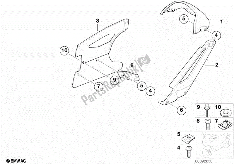 Todas las partes para Funcionarios De Cubierta De Rueda Utilidad de BMW G 650 GS R 131 2008 - 2010