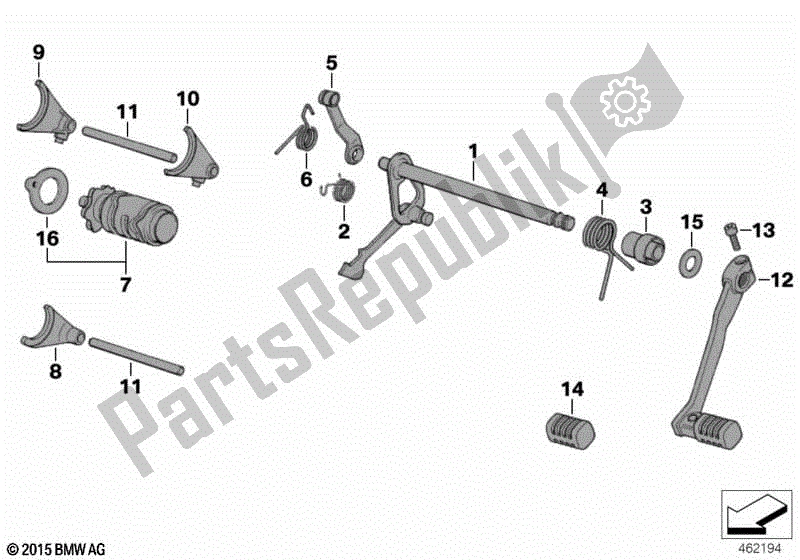 Todas las partes para Piezas De Cambio De Transmisión De 5 Velocidades de BMW G 650 GS R 131 2010 - 2016