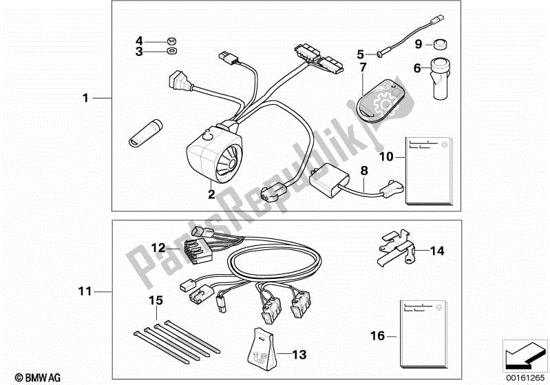 Todas las partes para Sistemas De Alarma 5. 1 de BMW G 650 GS R 131 2010 - 2016