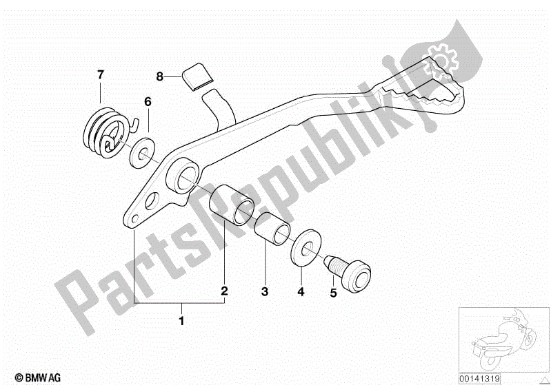 Todas las partes para Pedal De Freno de BMW G 650 GS R 131 2010 - 2016