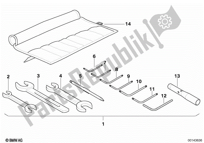 Todas las partes para Herramienta De Coche, Kit Complementario de BMW G 650 GS R 131 2010 - 2016