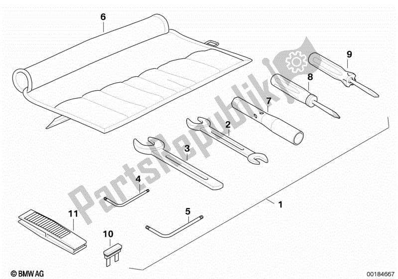 Todas las partes para Herramienta De Coche de BMW G 650 GS R 131 2010 - 2016