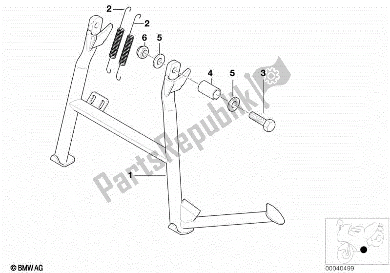 Todas las partes para Soporte Central de BMW G 650 GS R 131 2010 - 2016