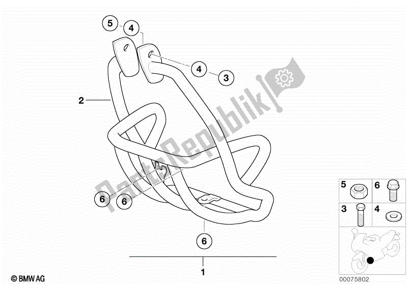 Todas las partes para Barra De Protección Del Motor de BMW G 650 GS R 131 2010 - 2016