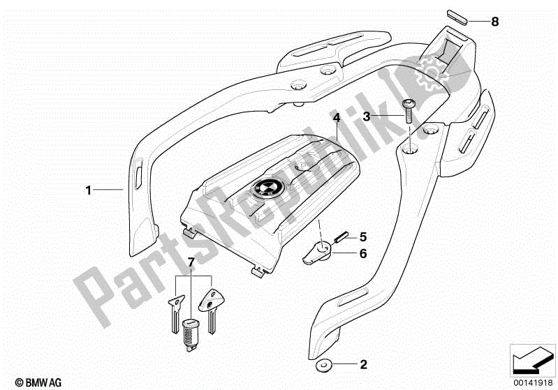 Todas las partes para Asa Con Soporte Para Equipaje de BMW G 650 GS R 131 2010 - 2016