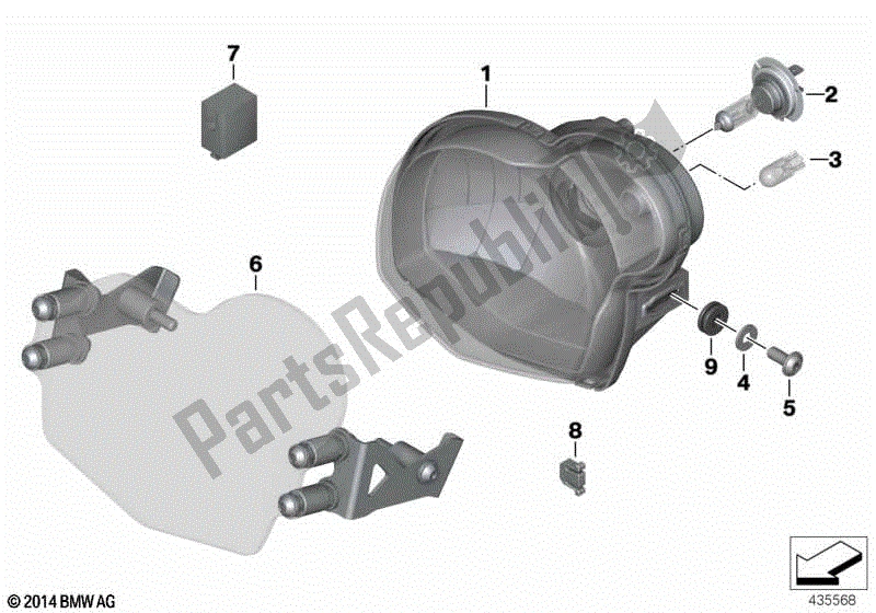 Todas las partes para Faro de BMW G 650 GS R 131 2010 - 2016