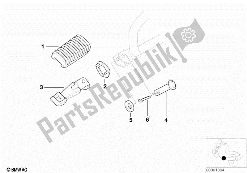 Todas las partes para Reposapiés Traseros de BMW G 650 GS R 131 2010 - 2016