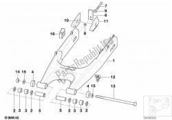 Rear wheel swinging arm