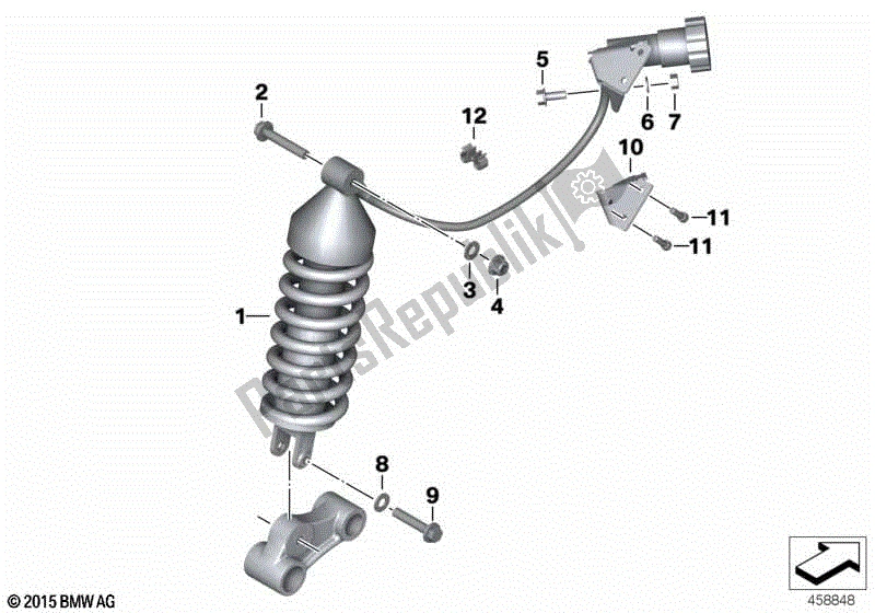 Todas las partes para Puntal De Resorte, Trasero de BMW G 650 GS R 131 2010 - 2016