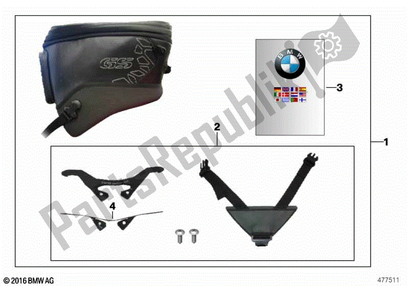 Todas las partes para Bolsa De Tirantes de BMW G 650 GS R 131 2010 - 2016