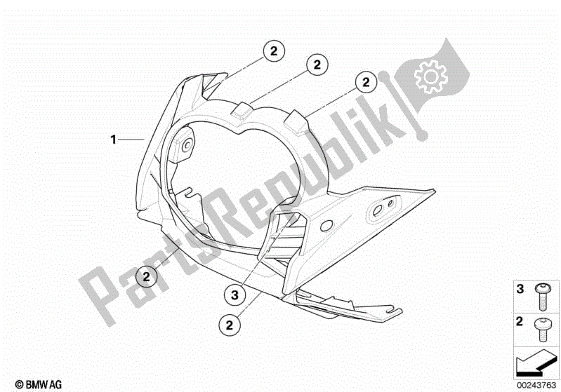 Todas las partes para Parte Superior Del Panel De Moldura de BMW G 650 GS R 131 2010 - 2016