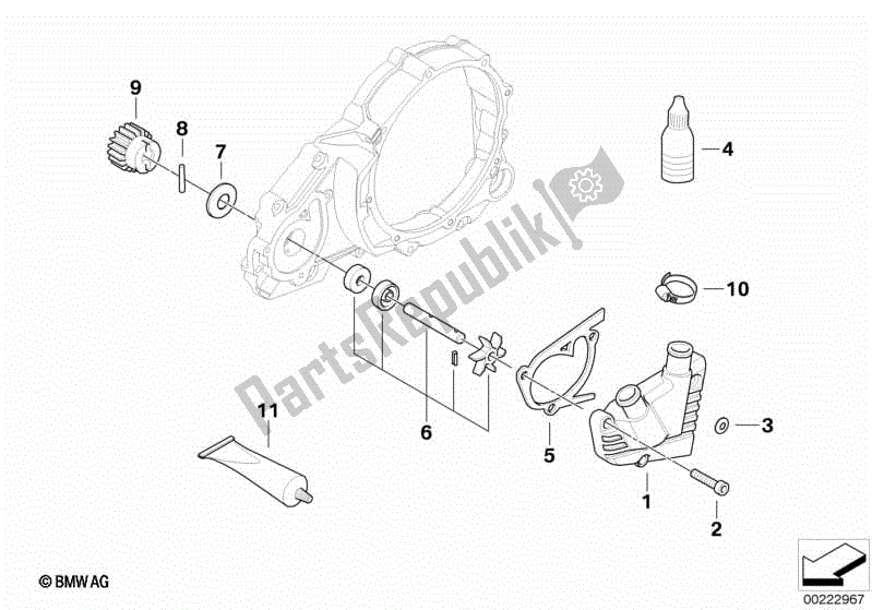 Todas las partes para Bomba De Agua de BMW G 650 GS R 131 2010 - 2016