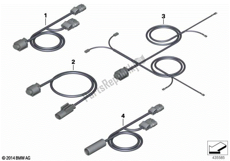 Todas las partes para Cable Auxiliar de BMW HP2 Enduro K 25 H 20 2005 - 2007