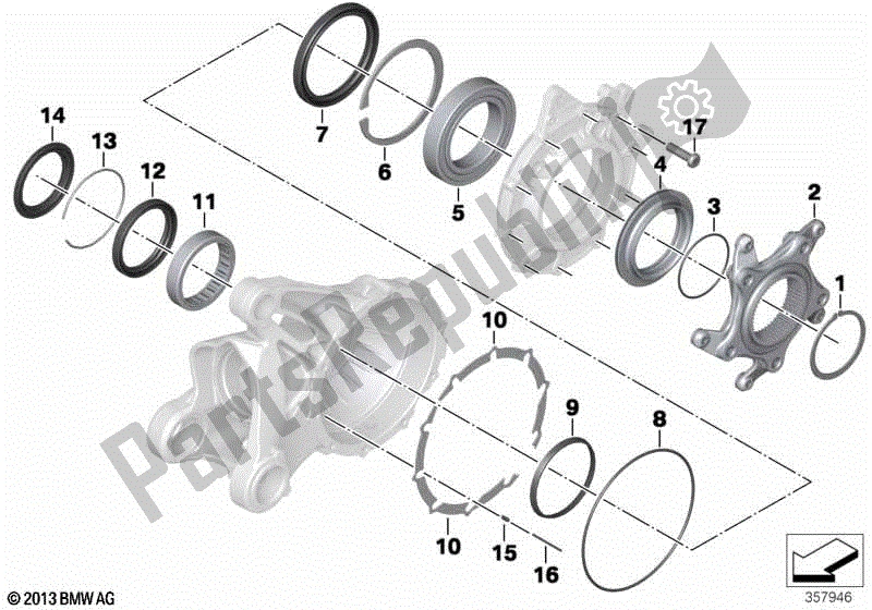 Todas las partes para Cojinete Para Corona de BMW HP2 Enduro K 25 H 20 2005 - 2007