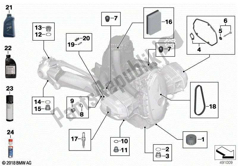 Todas las partes para Aceite De Motor / Servicio De Mantenimiento de BMW HP2 Enduro K 25 H 20 2005 - 2007