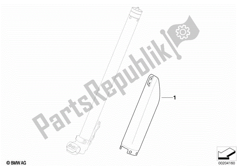 Todas las partes para Deslizador De Horquilla de BMW HP2 Enduro K 25 H 20 2005 - 2007