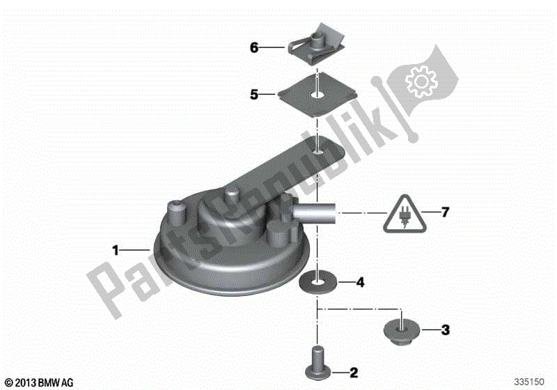 Todas las partes para Cuerno de BMW HP2 Enduro K 25 H 20 2005 - 2007