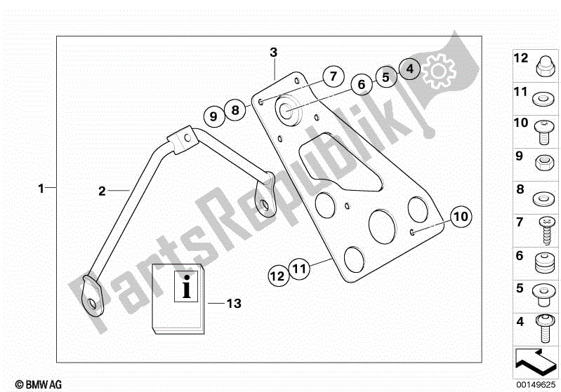 Todas las partes para Piezas De Montaje Bmw Navigator Ii / Ii Plus de BMW HP2 Enduro K 25 H 20 2005 - 2007