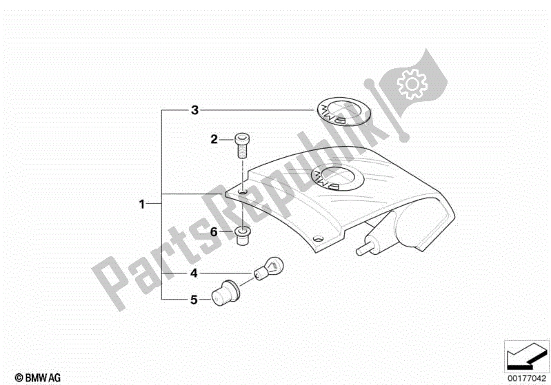 Todas las partes para Luz Trasera de BMW HP2 Enduro K 25 H 20 2005 - 2007