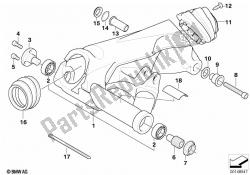 Rear wheel swinging arm