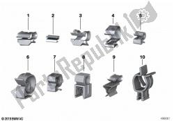 Retaining clips, line clips