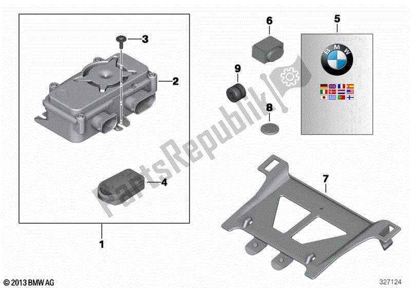 Todas las partes para Sistema De Alarma Antirrobo Modernizado de BMW HP2 Enduro K 25 H 20 2005 - 2007