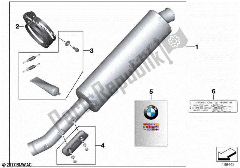 Todas las partes para Silenciador Deportivo de BMW HP2 Enduro K 25 H 20 2005 - 2007
