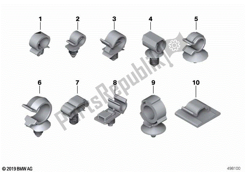 Todas las partes para Soporte De Tubo de BMW HP2 Enduro K 25 H 20 2005 - 2007