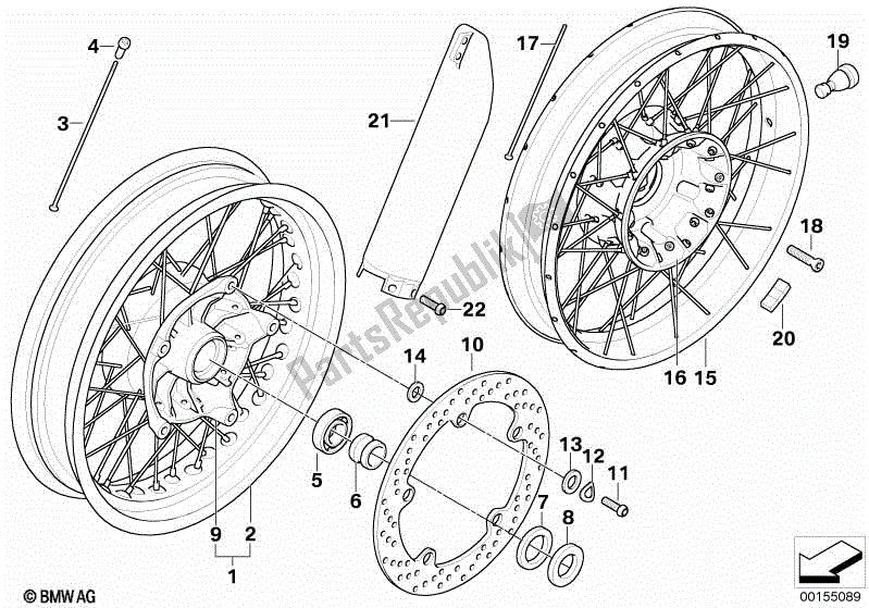 Todas las partes para Juego De Ruedas De Carretera de BMW HP2 Enduro K 25 H 20 2005 - 2007