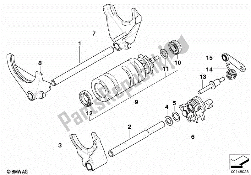 Toutes les pièces pour le Composants De Changement De Vitesse De Transmission à 6 Vitesses du BMW HP2 Megamoto K 25 H 20 2007 - 2008