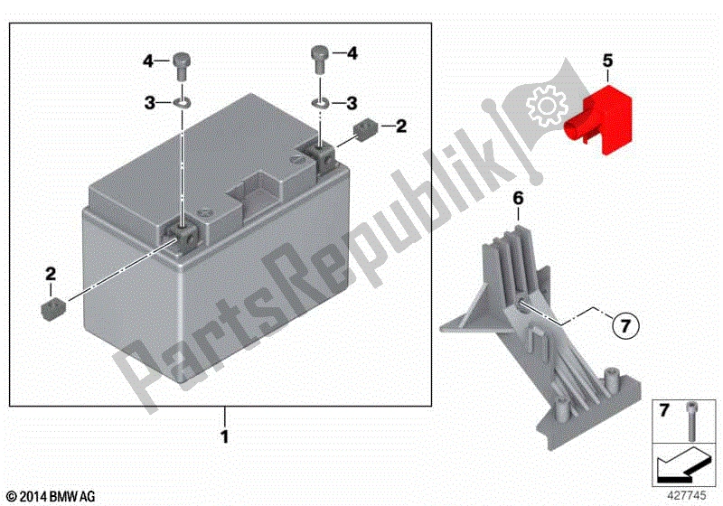 Todas las partes para Batería, Sin Mantenimiento de BMW HP2 Megamoto K 25 H 20 2007 - 2008