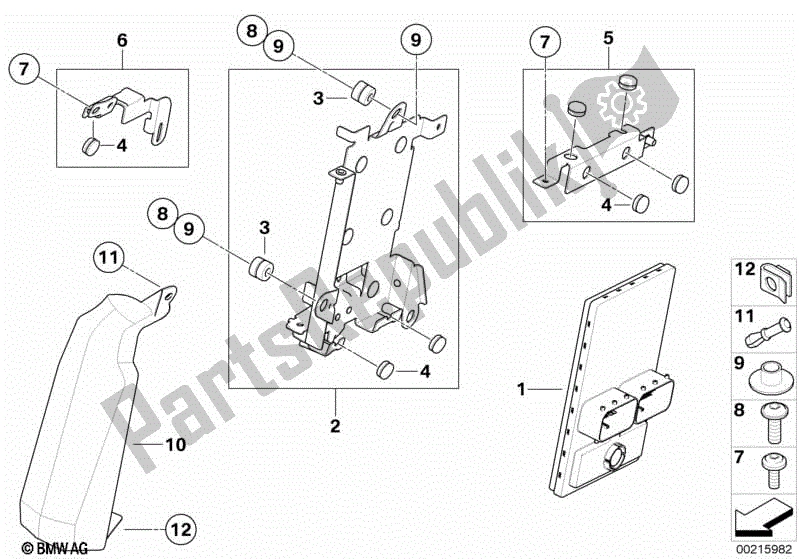 Toutes les pièces pour le électronique Du Châssis Central du BMW HP2 Megamoto K 25 H 20 2007 - 2008