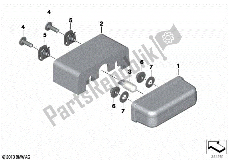 Todas las partes para Lámpara De Matrícula Nosotros de BMW HP2 Megamoto K 25 H 20 2007 - 2008