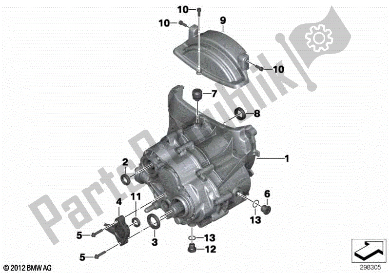 Todas las partes para Transmisión Manual de BMW HP2 Megamoto K 25 H 20 2007 - 2008