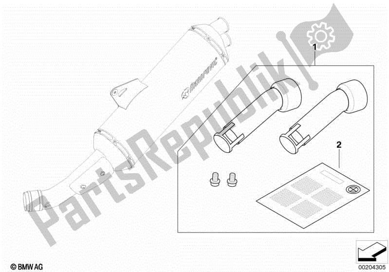 Todas las partes para Inserto De Silenciador de BMW HP2 Megamoto K 25 H 20 2007 - 2008