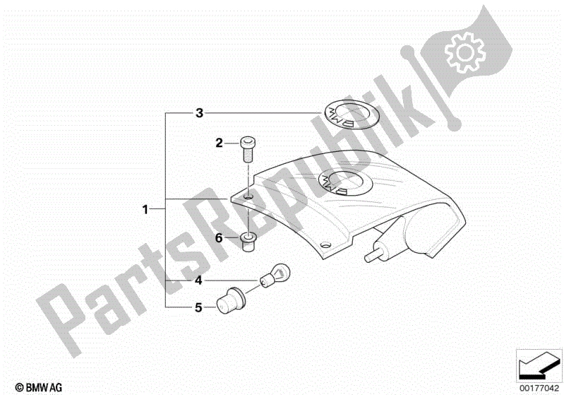 Todas las partes para Luz Trasera de BMW HP2 Megamoto K 25 H 20 2007 - 2008