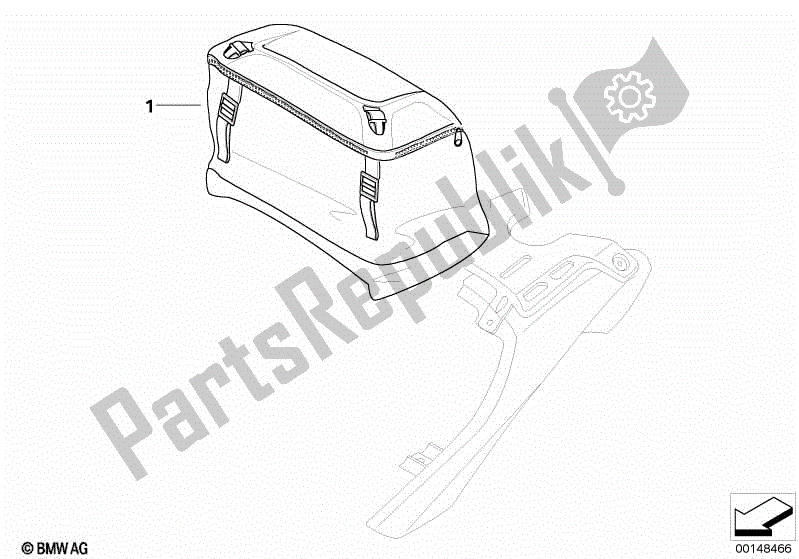 Todas las partes para Bolsillo Trasero de BMW HP2 Megamoto K 25 H 20 2007 - 2008