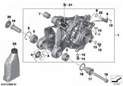 Right-angle gearbox, rear