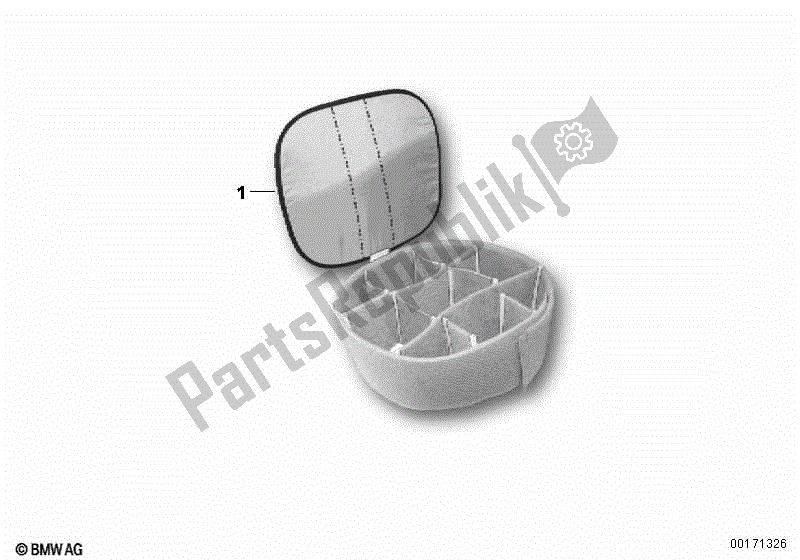 Todas las partes para Inserto Vario, Alforja Sobre Depósito de BMW HP2 Megamoto K 25 H 20 2007 - 2008