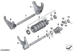 6-speed transmission shift components