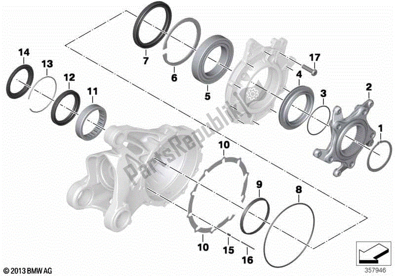 Todas las partes para Cojinete Para Corona de BMW HP2 Sport K 29 20 2008 - 2010