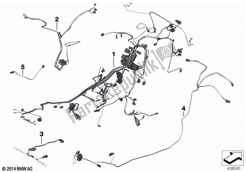 Todas las partes para Arnés Principal / Arnés Trasero de BMW HP2 Sport K 29 20 2008 - 2010