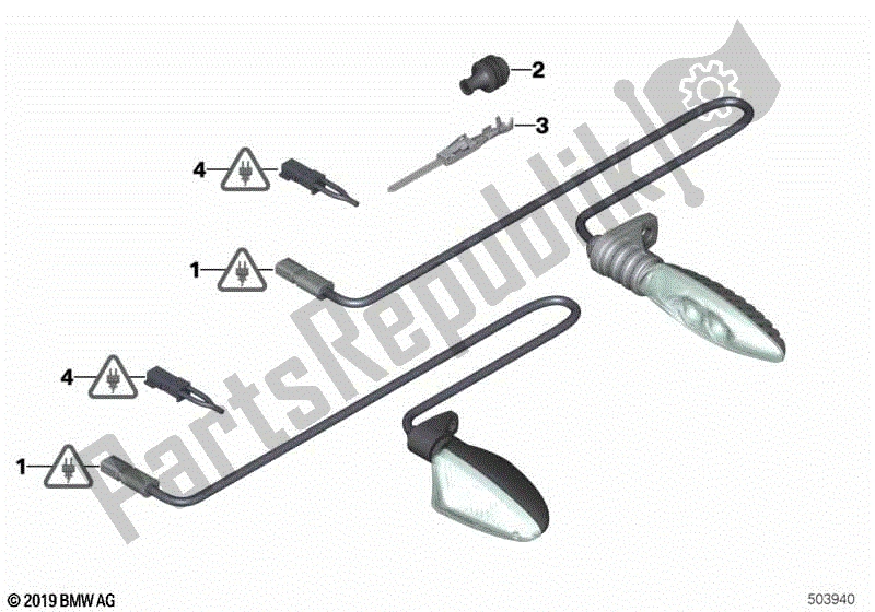All parts for the Repair Connector, Indicator Lamp of the BMW HP2 Sport K 29 20 2008 - 2010