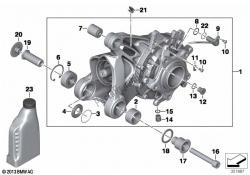 Right-angle gearbox, rear