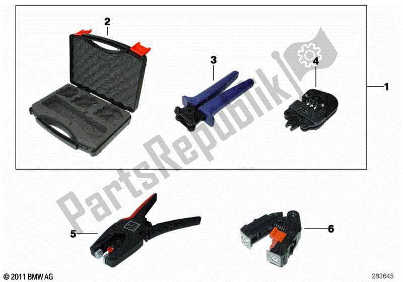 Alle onderdelen voor de Speciaal Gereedschap Voor Kabelboomreparatie van de BMW HP2 Sport K 29 20 2008 - 2010