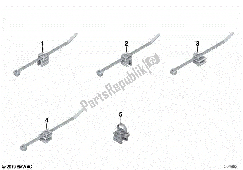 Alle onderdelen voor de Kabelbinder Met Beugel, Randclip van de BMW HP4 K 42 40 2012 - 2014