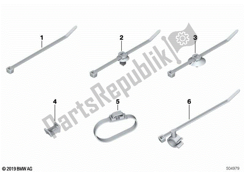 Alle onderdelen voor de Kabelbinder, Kabelbinder Met Beugel van de BMW HP4 K 42 40 2012 - 2014