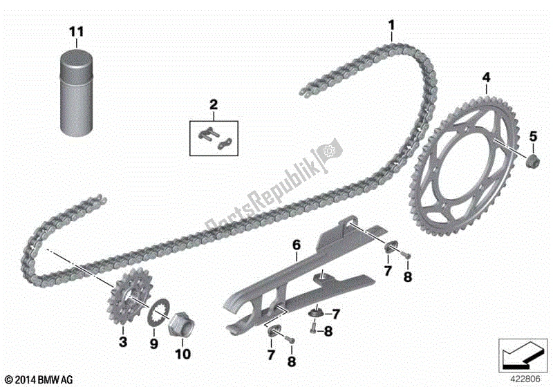 Toutes les pièces pour le Entrainement Par Chaine du BMW HP4 K 42 40 2012 - 2014